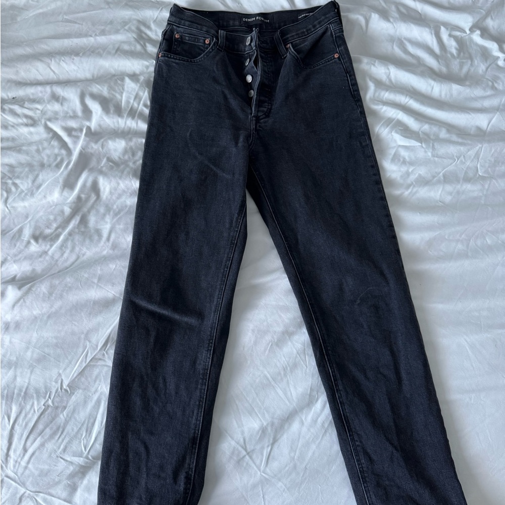 Denim Forum Dark Wash High Rise Jeans